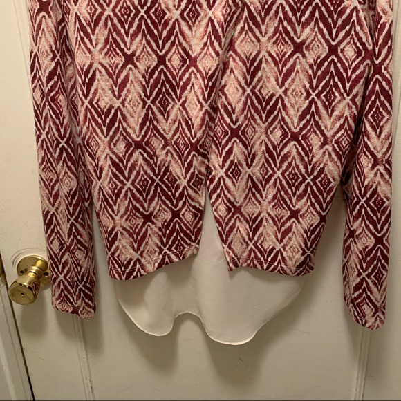 IZ Byer Burgundy sleek polyester top - Picture 4 of 5